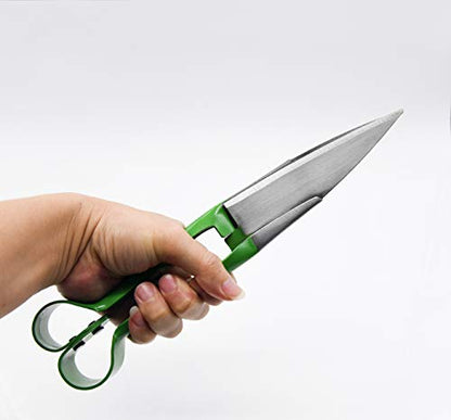 Sheep Shear Grass Shear Alpaca Shears R Shaped Design For Large Thick-Haired Animal Grooming (Green) - color: Green