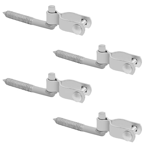 4PCS Gate Hinge Kit, Heavy Duty 1-3/8" U-Bolt Clamps, Galvanized Rustproof, Fits 5/8" Hinge Eyes, Ideal for Farm Garden Gates - size: 1-3/8" U-Bolt Clamps