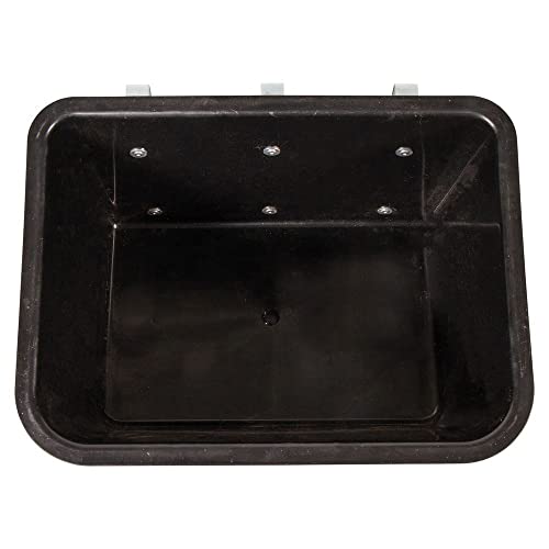 Dura-Tech Large Bucket with Hanging Arms 8 Gallons | Color Black | Universal Feed Tub | Prevents Spilled Grain | 8-Gallon Capacity