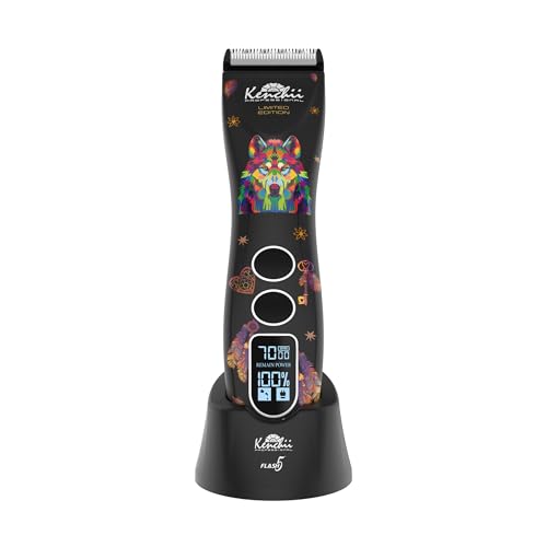 Kenchii Flash 5 Dog Grooming Clipper, Wolf Edition Black, Cordless - color: Black