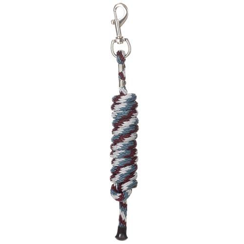 Equinavia Stella 8' Lead Rope with Snap Buckle - Wine Red/Mirage Blue/Silver Sconce Gray - One Size - color: Wine Red/Mirage Blue/Silver Sconce Gray
