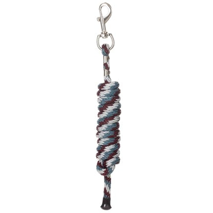 Equinavia Stella 8' Lead Rope with Snap Buckle - Wine Red/Mirage Blue/Silver Sconce Gray - One Size - color: Wine Red/Mirage Blue/Silver Sconce Gray
