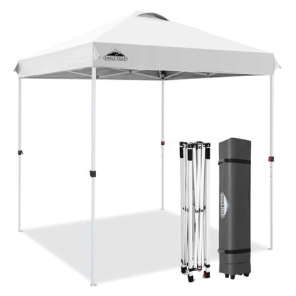 EAGLE PEAK 6.6x6.6 Pop Up Canopy Tent Easy Up Canopy Outdoor, White - color: White, size: 6.6x6.6