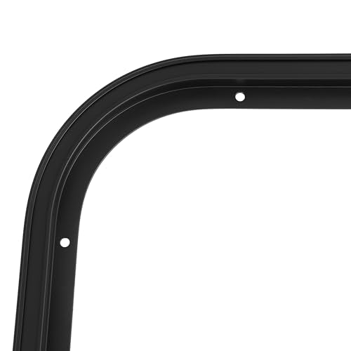 HECASA 36" W x 15" H Universal RV Window Horizontal Sliding W/Mesh Screen & | Trim Ring Teardrop Replacement for Trailer, Camper, Van, Truck Window Tempered Glass Black - size: 36" W x 15" H