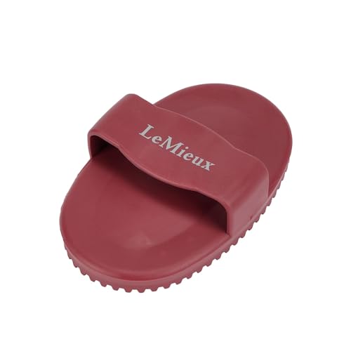 LeMieux Rubber Curry Comb - Horse Grooming Brush - Red