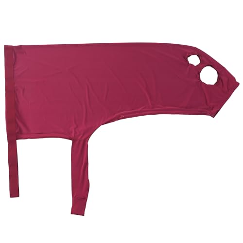 LEAFOREST Horse Slinky Hood with Zipper Stretch Neck Cover Sleazy Hoodies - color: Wine Red