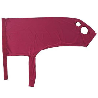 LEAFOREST Horse Slinky Hood with Zipper Stretch Neck Cover Sleazy Hoodies - color: Wine Red