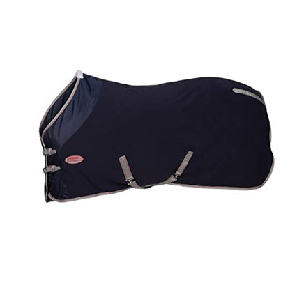 WeatherBeeta Anti-Static Fleece Cooler Standard Neck - color: Navy/Silver/Red, size: 69"