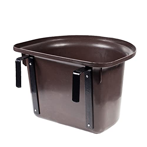 HORZE Flat Back Feeder - Dark Brown - One Size
