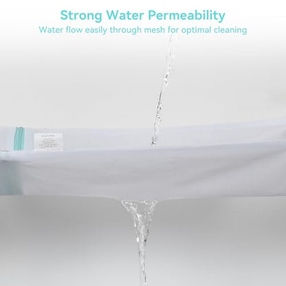 OTraki Medium Mesh Laundry Bags 20x24 inch Zipper Lingerie Bags for Washing Delicates Laundry Mesh Bag Machine Washable for Travel Dorm Hotel Camp, Don't Drying, Melting 140-176℉ White - size: 20 x 24 inch