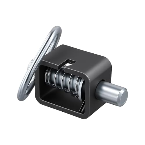 SINJEUN 6 Pack Spring Latch Lock, Trailer Gate Latch, Universal Weld-On Spring Latch Assembly with Plain Tube for Utility Trailer Gate, Heavy Duty Spring Loaded Pin