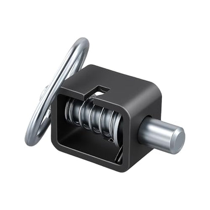 SINJEUN 6 Pack Spring Latch Lock, Trailer Gate Latch, Universal Weld-On Spring Latch Assembly with Plain Tube for Utility Trailer Gate, Heavy Duty Spring Loaded Pin