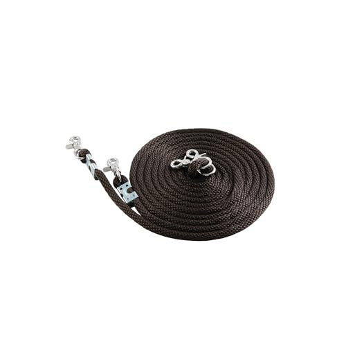 Weaver Equine Poly Rope Draw Reins, Brown