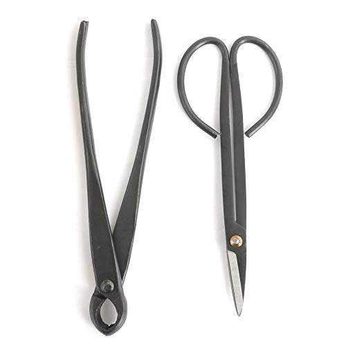 BambooMN Bonsai Basics Set - 8" Knob Cutter and 7.2" Trimming Shear - 3 Sets - color: Knob Cutter & Trimming Shear Set, size: 3