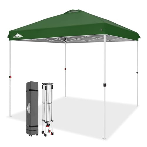 EAGLE PEAK 8x8 Pop Up Canopy Tent Easy Up Canopy Outdoor, Green - color: Green, size: 8x8