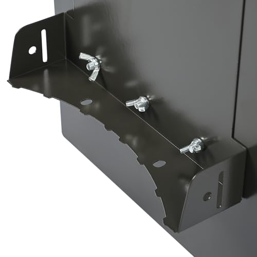 KUAFU Steel Hanging Block Feeder for Deer Horse Livestock Wildlife and Farm | Animal, Gravity Deer Feeder with Waterproof Cover, Handle and Mounting Straps Trough Holds Protein Salt Mineral, BL2553