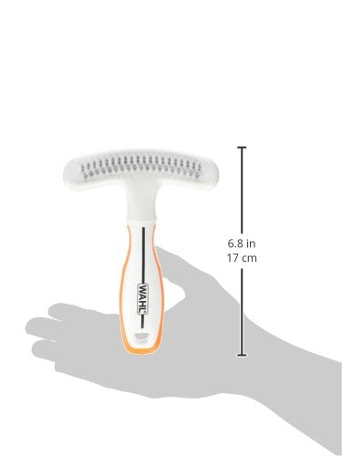Wahl 2-in-1 Combination Double Row Pet Rake with Hair Shedding Blade - size: 1 Count (Pack of 1)