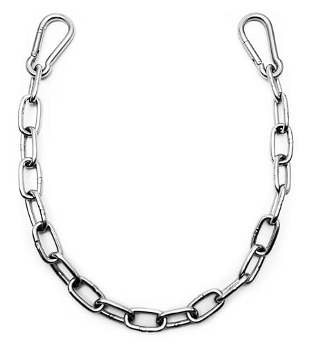 Will's Family Store 2 feet Stainless Steel Gate Chain with Carabiners Max 880 Pounds for Horse Stable and Barn Stall - size: 1 pack