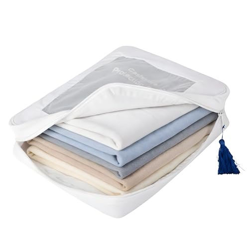 The Cashmere Choice Cashmere Sweater Storage Bags – 100% Cotton Breathable Clothes Protection Bag – XL - size: Single Pack XL