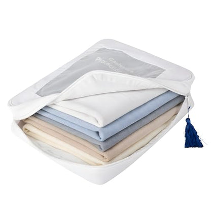 The Cashmere Choice Cashmere Sweater Storage Bags – 100% Cotton Breathable Clothes Protection Bag – XL - size: Single Pack XL