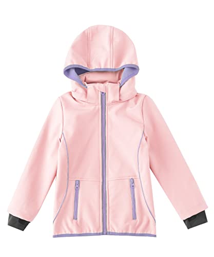 M2C Girls Hooded Fleece Lined Waterproof Windproof Jacket - color: Pink, size: 3T
