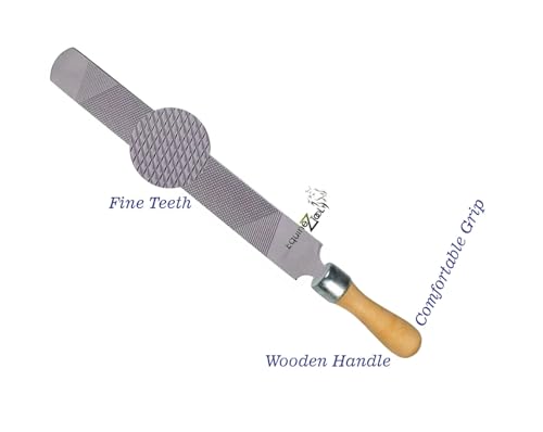 Premium Farrier Hoof Rasp for Horse Hooves - Heavy-Duty Equine Hoof Trimming & Shaping File with Ergonomic Wooden Handle for Professional Horseshoe Maintenance, Hoof Care, and Grooming