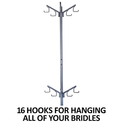 EASY-UP Pro Series Free Standing Bridle Rack | Perfect for Busy Stables | Holds 16+ Bridles | Portable & Easy Assembly | Space-Saving Design | 7-Year Warranty