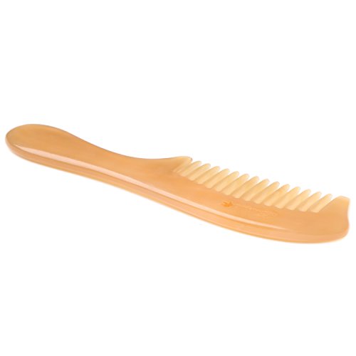 Breezelike Wide Tooth Hair Comb for Women, Natural Detangling Horn Comb - color: Wide Tooth