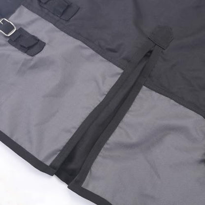 1200D Horse Blanket, 0g No-Fill Waterproof Turnout Rain Sheet - color: Black Grey, size: 84"