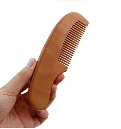 PandaEar Baby Hair Brush and Comb Set for Newborn| Natural Wooden Hairbrush with Soft Goat Bristles, Pear Wood Comb and Wooden Massage Brush for Infant, Toddler, Kids