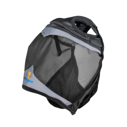 Shires FlyGuard Pro Fine Mesh Fly Mask with UV Protection Jet/Pony/Ear Hole - color: Jet, size: Pony