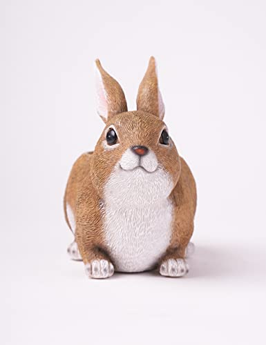 HAUCOZE Rabbit Planter Succulent Pot Animal Statue Modern Decor 8.7 Inch