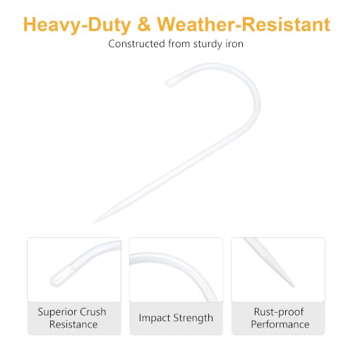 Rain Gutter Downspout Extension Fixing Pin - Holds Tight in Heavy Rain & Wind|Directs Water Away from Foundation|Durable Iron Construction, Easy No-Drill Installation 4 Pack- White - color: White