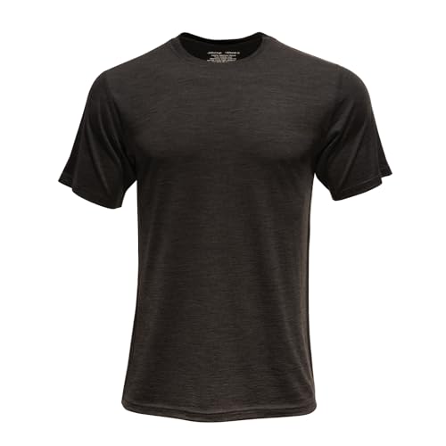 SHEEP RUN Men's Merino Wool Lightweight Hiking Running Workout Breathable Base Layer T Shirt - color: Espresso, size: Medium