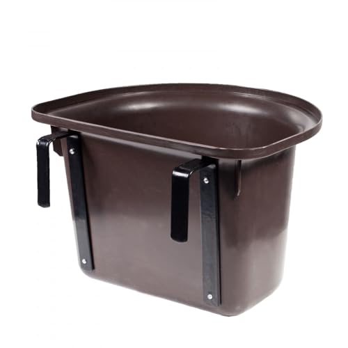 HORZE Flat Back Feeder - Dark Brown - One Size
