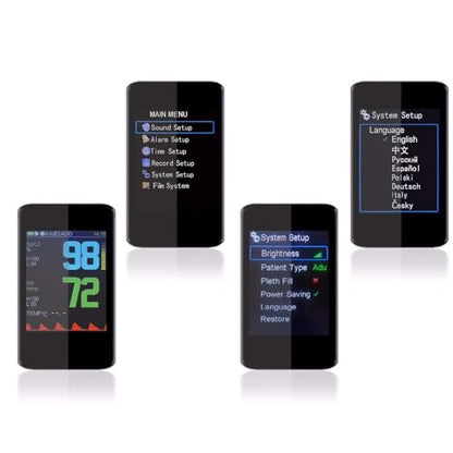 Vet Pulse Oximeter Handheld Oximeter with 2.8" LCD, Pet Vital Signs Monitor for SpO2 / Heart Rate/TEMP, Rechargeable Battery - Veterinary Use for Dogs, Cats, Horses (Free Silicon Case)