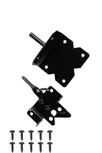 Heavy Duty Stainless Steel Self-Locking Gate Latch - Door Lock for Wooden Fence, Metal Gates & Vinyl Fence (Post Mount, Outdoor Use)