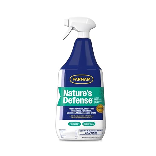 Farnam Nature’s Defense Botanical Fly Repellent Spray for Horses, 32 oz