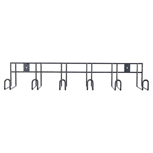 EASY-UP Pro 6 Hook Long Arm Tack Rack | Essential for Horse Stables | Space-Saving Design | Versatile 6-Hook Configuration | Long 4.5" Hooks | Rust-Resistant Finish