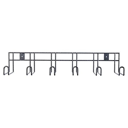 EASY-UP Pro 6 Hook Long Arm Tack Rack | Essential for Horse Stables | Space-Saving Design | Versatile 6-Hook Configuration | Long 4.5" Hooks | Rust-Resistant Finish