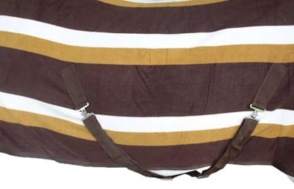 Challenger Horse Soft Fleece Cooler Contoured Exercise Sheet Blanket Wicks Liner 43EE13 - color: Canyon Stripe, size: 68 inches