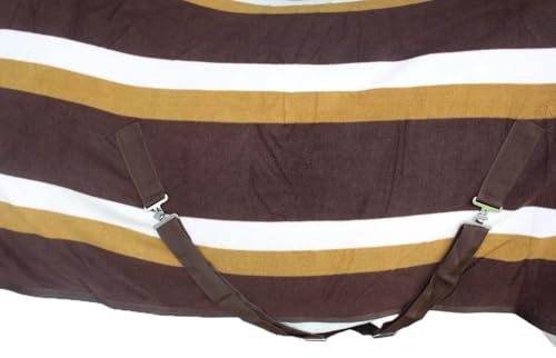 Challenger Horse Soft Fleece Cooler Contoured Exercise Sheet Blanket Wicks Liner 43EE13 - color: Canyon Stripe, size: 68 inches