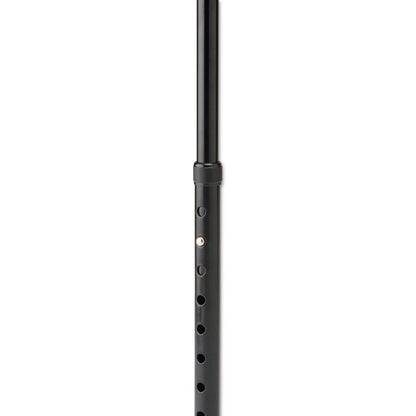 Medline Folding Quad Cane, Small Base, Quad Base for Greater Stability, Skid-Resistant Rubber Tips, Lightweight Aluminum, Black - size: Small Base
