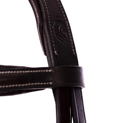Equinavia Saga Adjustable Padded Fancy Stitched Figure 8 Bridle with Reins - size: Cob