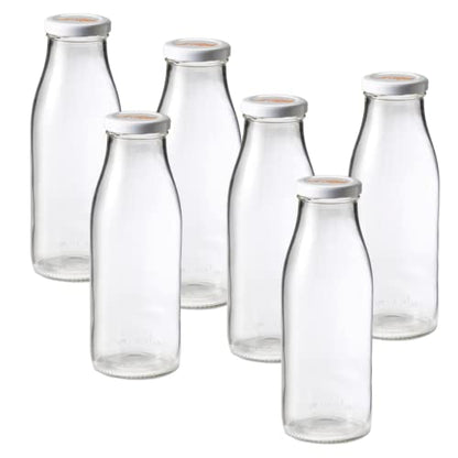 Le Parfait Milk Bottle 500ml (16oz), Airtight Twist Lid, Pack of 6 - color: 16oz (Set/6)
