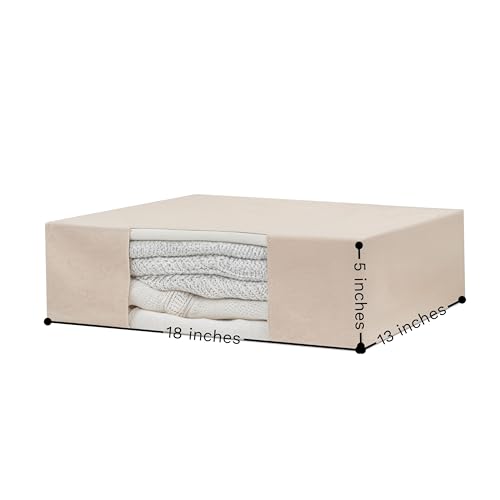 Cashmere Storage Bags - 100% Cotton, Moth Proof, Zipper Closure, Reusable, Washable Garment Storage Bags for Sweaters, Dresses - Perfect for Underbed Storage and Organizing Sweaters in Closet (1 Bag)