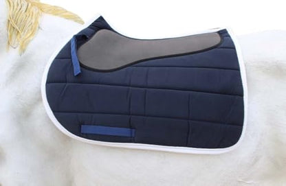 CHALLENGER Horse Saddle Pad English Quilted All-Purpose Shock Absorbing Neoprene 72TS18 - color: Navy