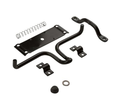 National Hardware Vinyl Gate Automatic Latch, Hot-Rolled Steel, Black