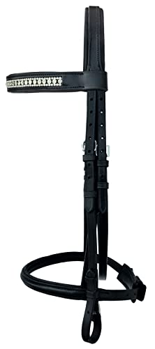 CHALLENGER Horse English Black All-Purpose Trail Pleasure Leather Bridle Reins 805EB04BK-F
