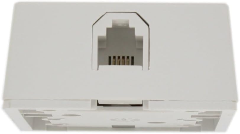 Leviton Type 625A2 Surface Mount Jack, 6P4C, Screw Terminal, 4625A-24W, White (Pack of 10) - size: 6P4C (Pack of 10)